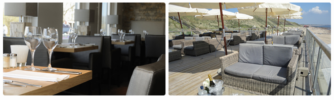 Sfeerbeelden van Restaurant Zuiderduin en het terras van Beachclub Zuiderduin